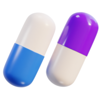medical Pills capsule drug flying 3d icon illustration png