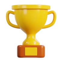 trophée icône 3d le rendu illustration png