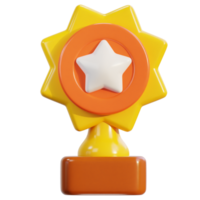 trophée icône 3d le rendu illustration png