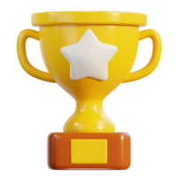 Trophy icon 3d rendering illustration png