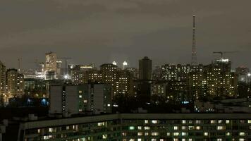 industrial ciudad hora lapso por noche video