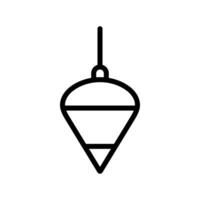 Plumb bob tool, plummet icon in line style design isolated on white background. Editable stroke. vector