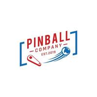 pinball Clásico retro vector Insignia emblema logo para bandera, póster, volantes, sitio web, social medios de comunicación