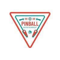 pinball Clásico retro vector Insignia emblema logo para bandera, póster, volantes, sitio web, social medios de comunicación