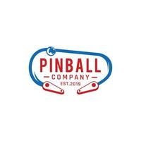 pinball Clásico retro vector Insignia emblema logo para bandera, póster, volantes, sitio web, social medios de comunicación