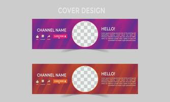 Modern Youtube Channel Banner Template Design vector