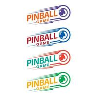 Set Pinball Vintage Retro Vector Badge Emblem Logo  for Banner, Poster, Flyer, Website, Social Media