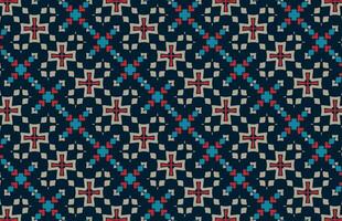 Seamless Geometric Tribal Grunge Fabric Pattern vector