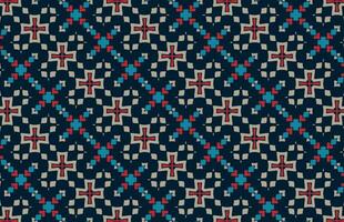 Seamless Geometric Tribal Grunge Fabric Pattern vector