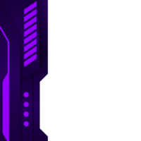 transparent futuristic gaming purple border background png