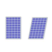 Solar panel. Sun energy. Alternative electricity source, concept of sustainable resources. Vector illustration isolated on white.