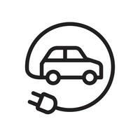 Electric Car icon. Flat style icon design illustration vector