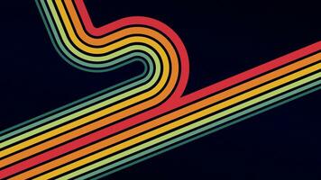 Abstract colorful retro with dark blue background with stripes and lines. Vector illustration for your design