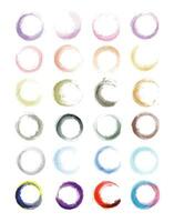 Set of Watercolor splashes are round shape vector