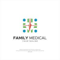 familia médico salud amor personas diseño creativo diseño vector