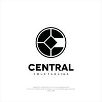 central empresa logo letra C diseño modelo prima diseño vector