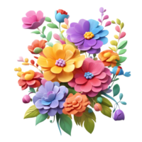 Artificial Flower Bouquet, Flower Illustration, Floral Png File