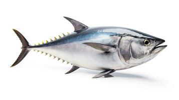 A fresh tuna isolated on white background. Generative Ai photo