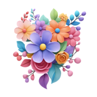 Artificial Flower Bouquet, Flower Illustration, Floral Png File