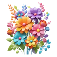 artificiell blomma bukett, blomma illustration, blommig png fil