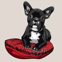 acuarela estilo mano dibujo perro animal mascotas para póster o elemento diseño promoción aficionados vector