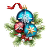 Christmas Decoration Ornament, Happy Christmas Design , Generative AI png