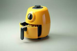 Air fryer oil free or deep fryer machine isolated on white background. Generative Ai photo