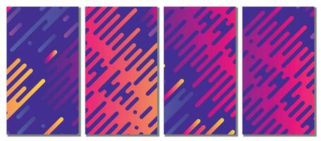 Abstract colorful template set background. vector