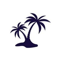 Palm tree summer logo template vector