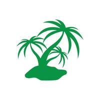 Palm tree summer logo template vector