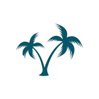 Palm tree summer logo template vector