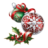 Christmas Decoration Ornament, Happy Christmas Design , Generative AI png