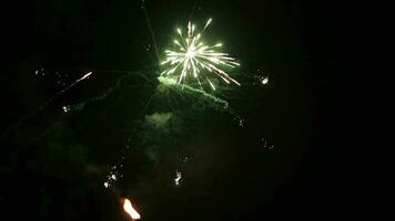 Firework on dark sky video