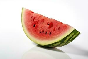 Watermelon and sliced watermelon isolated on white background. Generative Ai photo