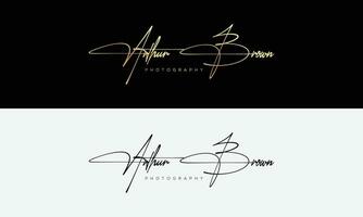 Handwriting Photography logo template vector. signature logo concept vector