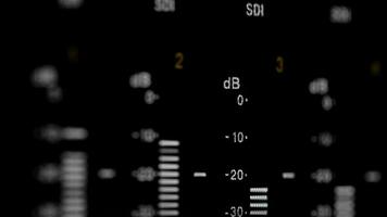 Sound indicators on the professional video recorder 1