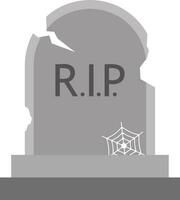 Grave icon vector illustration for Halloween event celebration. Broken gravestone icon that can be used as symbol, sign or decoration. Tombstone icon graphic resource for happy Halloween vector design