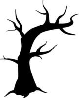 Dead tree icon vector illustration for happy Halloween event. Halloween tree icon that can be used as symbol, sign or decoration. Spooky tree icon graphic resource for Halloween theme vector design