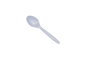 white plastic spoon on transparent background png