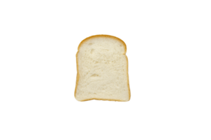 one toast sliced of white bread on transparent background. Top view png