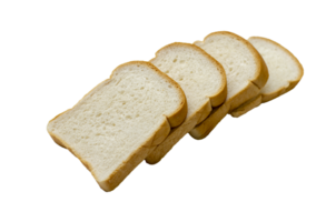 toast sliced of white bread on transparent background png