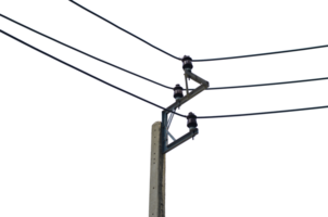 Electric light pole on transparent background png