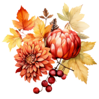 bouquet de l'automne feuilles ai génératif png