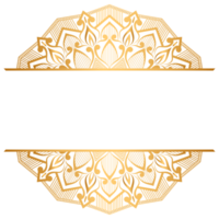 Vintage luxury golden mandala arabesque islamic pattern for wedding invitation png