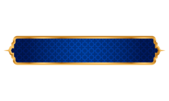 Luxus golden Arabisch islamisch Banner Titel Rahmen Text Box im transparent Hintergrund png