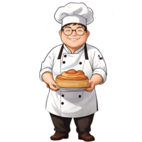 padeiro chefe de cozinha desenho animado ai generativo png