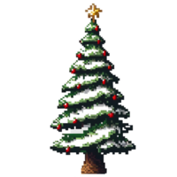 Natal árvore pixel ai generativo png