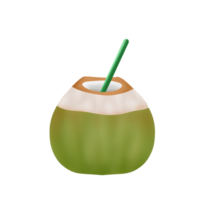 Young coconut drink png