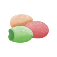 utsökt regnbåge mochi png