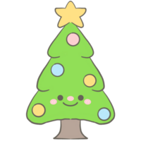 Christmas tree with ornaments png